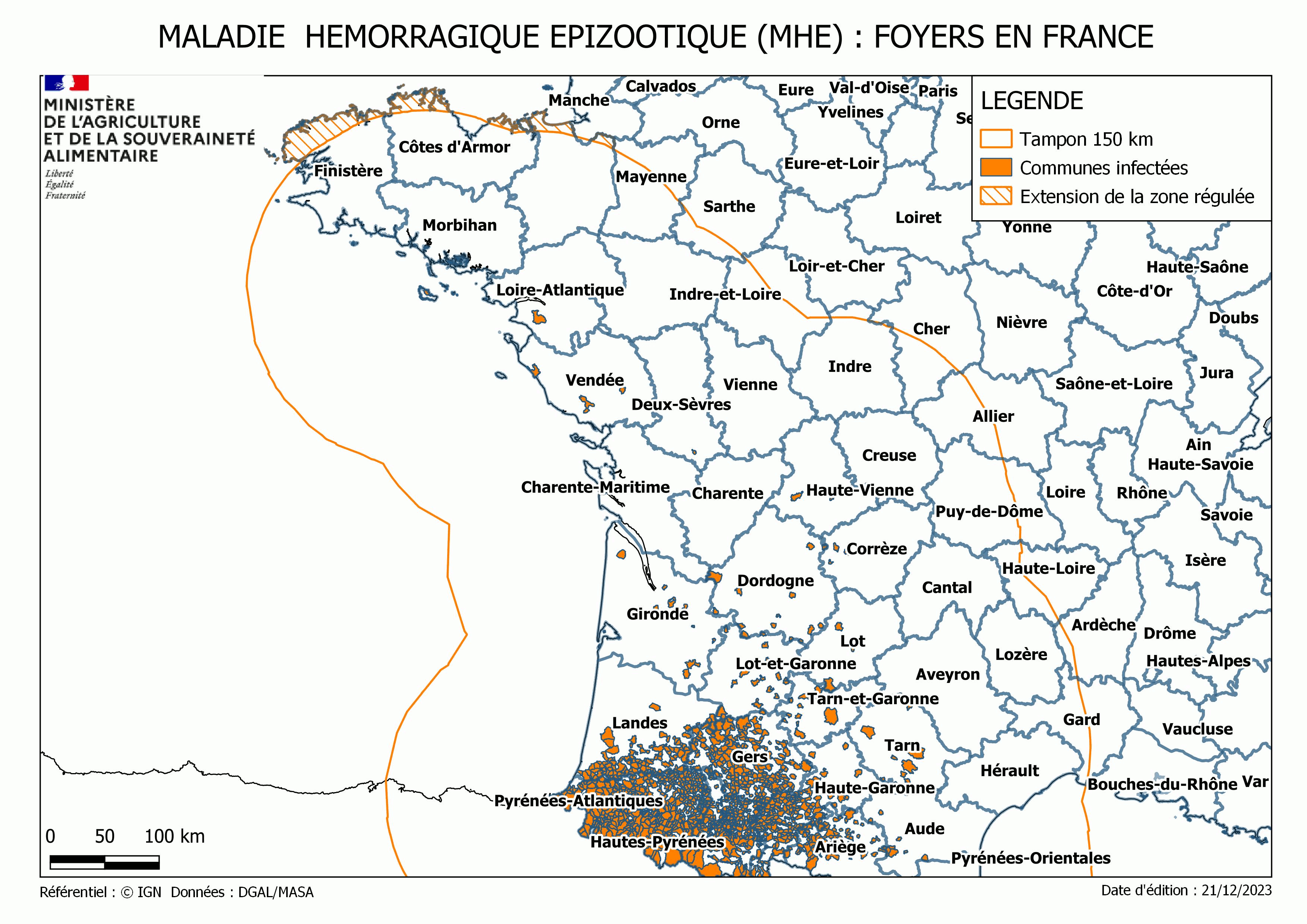 Toutes les communes de Bretagne sont en zone régulée de la MHE