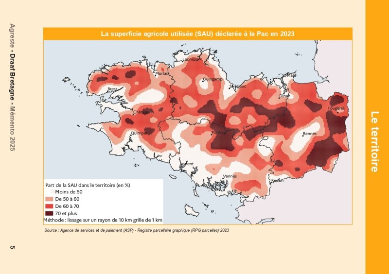 Image 1 : Aperçu de la page 5 du Mémento 2025 (territoire)